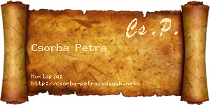 Csorba Petra névjegykártya